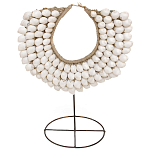 Этническое ожерелье из ракушек на подставке White Shells Necklace варинант исполнения - 1 | Loft Concept в Саратове