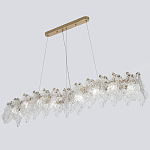 Линейная люстра с декором из текстурированного стекла Textured Glass Linear Chandelier 8 варинант исполнения - 2 | Loft Concept в Саратове