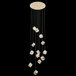 Люстра каскадная с мозаичным хрустальным оформлением Sparks of Crystal варинант исполнения - 3 | Loft Concept в Саратове