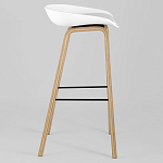 Барный стул на ножках из натурального дерева Boras White варинант исполнения - 2 | Loft Concept в Саратове