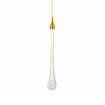 Подвесной светильник с плафоном в форме капли на золотистом каркасе Raindrop варинант исполнения - 2 | Loft Concept в Саратове