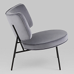 Мини-кресло District Lounge велюр серый варинант исполнения - 2 | Loft Concept в Саратове