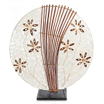 Настольная лампа из перламутра и дерева на подставке Indonesian Shell Flower варинант исполнения - 3 | Loft Concept в Саратове