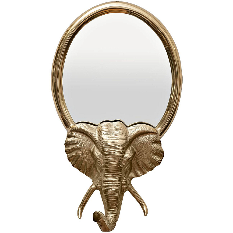 Зеркало с декором слона Gold Elephant Золотой Зеркало Зеркало с декором слона Gold Elephant Золотой Зеркало в Саратове | Loft Concept