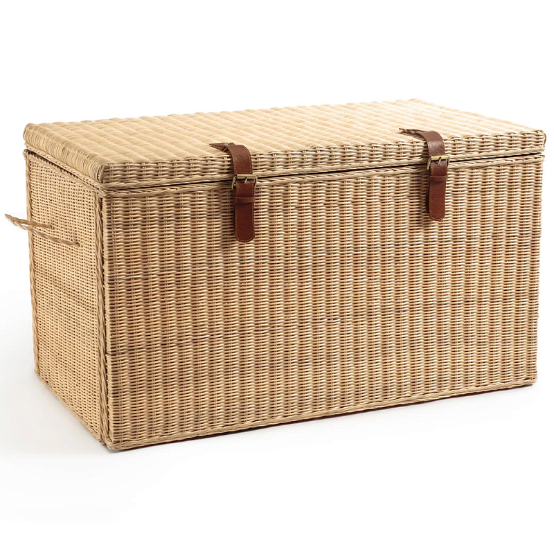 Плетеный сундук из ротанга Nicole Rattan Wicker Chest Бежевый Коричневый в Саратове | Loft Concept 