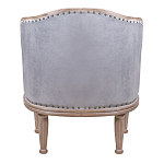 Кресло низкое с мягкой обивкой из велюра на 4-х деревянных ножках Emile Armchair grey варинант исполнения - 3 | Loft Concept в Саратове