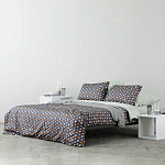 Постельное белье из сатина с принтом треугольники 150х200 см Triangular Dreams варинант исполнения - 6 | Loft Concept в Саратове