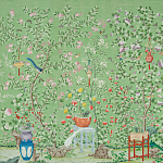 Обои ручная роспись Belvoir Pistachio варинант исполнения - 1 | Loft Concept в Саратове