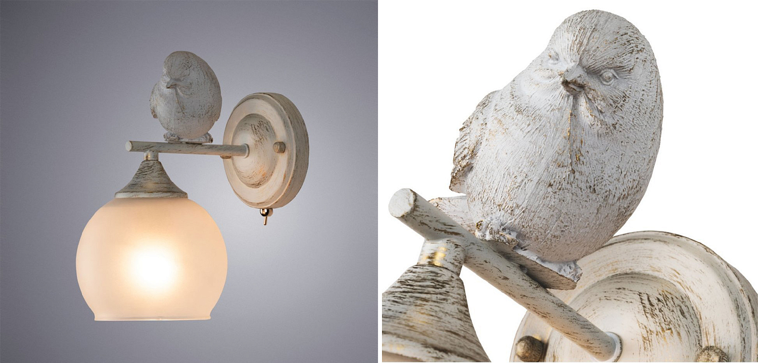 Бра Provence Bird white Бра Provence Bird white - Loft-Concept в Саратове