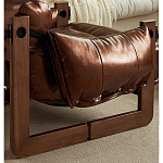 Кресло-диван кожаное на деревянном каркасе Medieval Furniture варинант исполнения - 6 | Loft Concept в Саратове