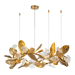 Люстра на ветвистом каркасе с листьями Golden Wreath варинант исполнения - 1 | Loft Concept в Саратове