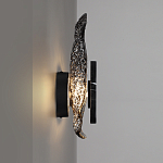 Бра с волнообразным стеклянным плафоном и вставкой из мрамора Liquid Stone варинант исполнения - 12 | Loft Concept в Саратове