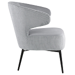 Современное мягкое кресло на металлических ножках Rakush Grey варинант исполнения - 5 | Loft Concept в Саратове