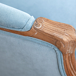 Кресло Ava Classical Armchair light blue velour варинант исполнения - 5 | Loft Concept в Саратове