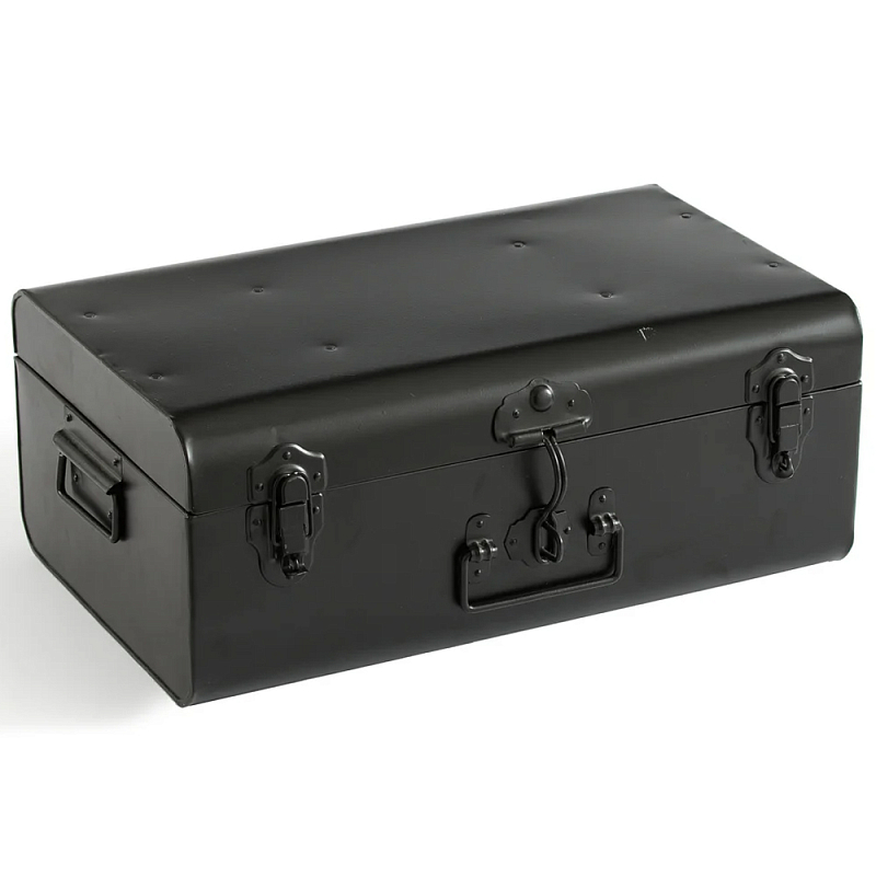 Металлический сундук Metal Chest Black Черный Металлический сундук Metal Chest Black Черный в Саратове | Loft Concept