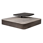 Столик журнальный квадратный  с полкой Sculptural Marble Accent с мрамором  варинант исполнения - 2 | Loft Concept в Саратове