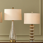 Настольная лампа с фактурным стеклянным корпусом Glamorous Pommel варинант исполнения - 4 | Loft Concept в Саратове