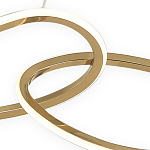 Люстра подвесная с 4-мя асимметричными кольцами золотого цвета Ring Horizontal варинант исполнения - 2 | Loft Concept в Саратове