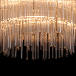 Люстра круглая с прозрачными стеклянными трубками Nembus варинант исполнения - 5 | Loft Concept в Саратове