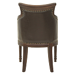 Кресло кожаное на 4-х деревянных ножках из массива березы Ethan Armchair brown варинант исполнения - 2 | Loft Concept в Саратове