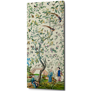 Постер на холсте в стиле шинуазри с изображением сада Beige Chinoiserie Imperial Garden Poster