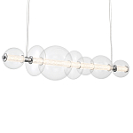 Подвесной светильник линейный с прозрачными стеклянными шарами разного диаметра Eurofase варинант исполнения - 1 | Loft Concept в Саратове