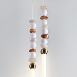 Бра с 2-мя вертикальными акриловыми светодиодными трубками и декоративными шариками PEARLS Suspension варинант исполнения - 3 | Loft Concept в Саратове