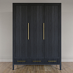 Большой Шкаф Primo Черный дуб с 3 дверьми и 3 выдвижными ящиками варинант исполнения - 1 | Loft Concept в Саратове