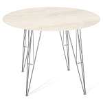 Стол обеденный с круглой столешницей из керамики на четырех ножках Sand Ceramics варинант исполнения - 1 | Loft Concept в Саратове