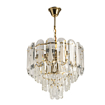 Люстра многоярусная с овальными прозрачными подвесками 36 см Harmonica варинант исполнения - 2 | Loft Concept в Саратове