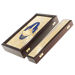 Нарды настольные из натурального камня лазурит и долерит Backgammon from Stone варинант исполнения - 15 | Loft Concept в Саратове