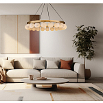 Люстра круглая с сферическими плафонами из натурального камня Phased Spheres варинант исполнения - 4 | Loft Concept в Саратове