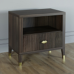 Прикроватная тумбочка с полкой Elsa Dreams Walnut  варинант исполнения - 1 | Loft Concept в Саратове