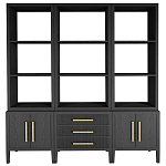 Модульный стеллаж Primo из трех составных элементов Черный дуб варинант исполнения - 1 | Loft Concept в Саратове