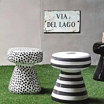 Дизайнерский журнальный стол белый в чёрный горох Gefan варинант исполнения - 2 | Loft Concept в Саратове