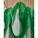 Люстра из стеклянных зеленых лепестков Petalled Illuminator варинант исполнения - 7 | Loft Concept в Саратове