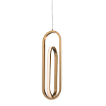 Подвесной светильник золотого цвета с двумя вытянутыми овальными рамками в форме скрепки Eurofase варинант исполнения - 1 | Loft Concept в Саратове
