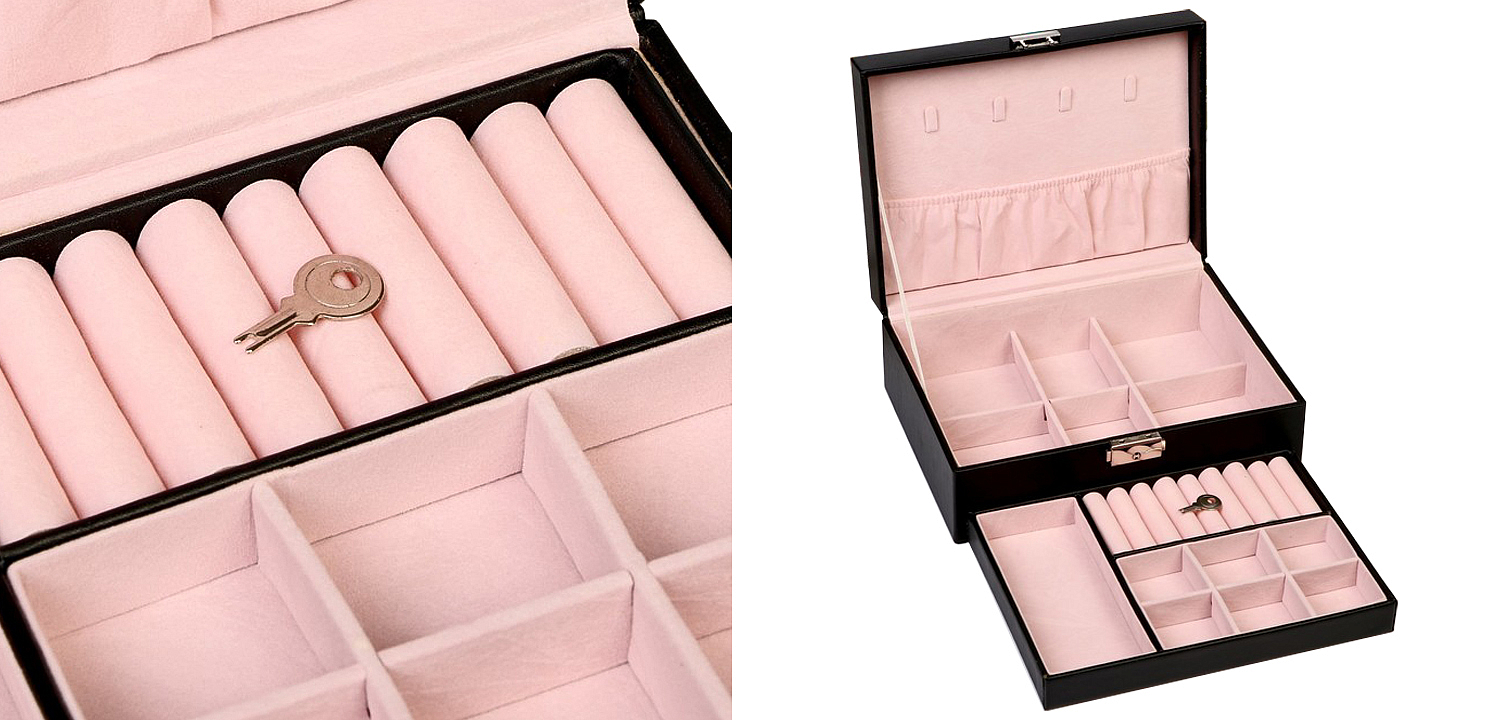 Шкатулка Brangwen Jewerly Organizer Box black Шкатулка Brangwen Jewerly Organizer Box black - Loft-Concept в Саратове