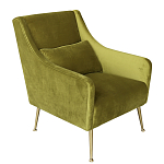 Кресло велюровое оливковое с подушкой Relaxation Soft варинант исполнения - 1 | Loft Concept в Саратове