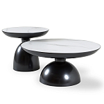 Столик журнальный круглый на черном металлическом основании Сharacter варинант исполнения - 3 | Loft Concept в Саратове