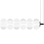 Светодиодный подвесной светильник линейный с белым воздушным плафоном Glowing Cloud варинант исполнения - 4 | Loft Concept в Саратове