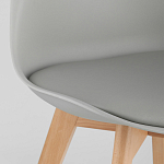 Стул с основой из пластика и мягким сиденьем Arvika Grey варинант исполнения - 6 | Loft Concept в Саратове