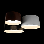 Потолочный светильник с 3-мя цилиндрическими абажурами черного белого и коричневого цвета Urban Dome варинант исполнения - 4 | Loft Concept в Саратове