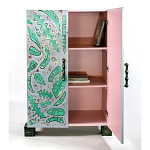 Премиальный Шкаф Defoliation двухстворчатый роспись зеленые листья  варинант исполнения - 3 | Loft Concept в Саратове