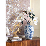 Ваза фарфоровая с узким горлышком и синими цветочными мотивами Independence варинант исполнения - 4 | Loft Concept в Саратове