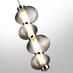 Подвесной светильник с 4-мя рифлеными стеклянными шарами Marcelh Light варинант исполнения - 5 | Loft Concept в Саратове