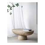 Столик кофейный кремового цвета с овальной столешницей и круглым основанием Cream Dalmen Table варинант исполнения - 10 | Loft Concept в Саратове