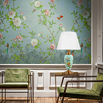 Настольная лампа голубая с изображением птиц Slip Away варинант исполнения - 5 | Loft Concept в Саратове