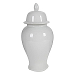 Ваза белая с крышкой однотонная Chinoiserie Ceramics варинант исполнения - 8 | Loft Concept в Саратове