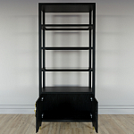 Стеллаж со стеклянными полками Elsa Dreams Black варинант исполнения - 3 | Loft Concept в Саратове